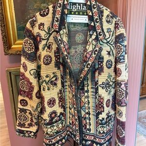 Vintage Painted Pony Tapestry Jacket - Multicolor